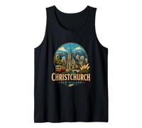 Regalo histórico de Viaje Vintage de Christchurch Nueva Zelanda Camiseta sin Mangas