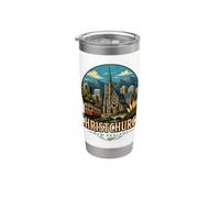 Regalo histórico de viaje vintage de Christchurch Nueva Zelanda Vaso térmico de acero inoxidable de doble pared