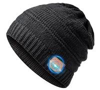 Regalo Hombre 5.0 Gorra Bluetooth, Hombre Regalos Bluetooth Sombrero, Winter Running Music Auriculares Inalámbricos Gorro Tejido, Regalos Amigo, Regalos Originales Mujer&Hombre, Negro, Talla Única