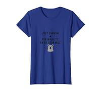 Regalo humorístico de Oso con Personalidad Apenas tolerable Camiseta, Mujer, Azul Real, S