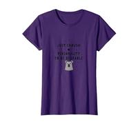 Regalo humorístico de Oso con Personalidad Apenas tolerable Camiseta, Mujer, Morado, 3XL
