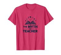 Regalo humorístico para Profesores The Myth The Legend para Hombre Camiseta, Hombre, Rojo Jaspeado, 3XL