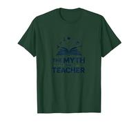 Regalo humorístico para Profesores The Myth The Legend para Hombre Camiseta, Hombre, Verde Bosque, 3XL
