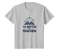 Regalo humorístico para Profesores The Myth The Legend para Hombre Camiseta, Niños, Plata, 3 años