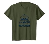 Regalo humorístico para Profesores The Myth The Legend para Hombre Camiseta, Niños, Verde Oliva, 3 años