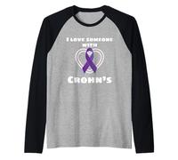 Regalo I Love Someone with Crohns and Colitis Camiseta Manga Raglan