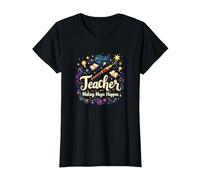 Regalo Inspirador para educadores Que Hacen Que la Magia suceda Camiseta, Mujer, Negro, M