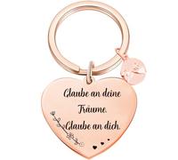Regalo inspirador para niñas Llavero Cree en tus sueños. Cree en ti. Regalos de cumpleaños de acero inoxidable Llavero hija sobrina regalo, M
