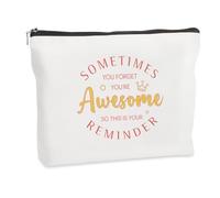 Regalo inspirador sentimental de apoyo emocional, bolsa de cosméticos motivacional, regalos de cumpleaños de Navidad para mujeres, bolsa de maquillaje