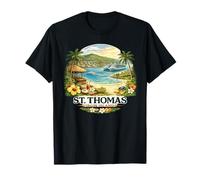 Regalo Islas Vírgenes St John Thomas Vintage Travel Camiseta