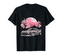 Regalo JDM Black Drifting Tuning Car Sakura Blossom Rising Sun Camiseta