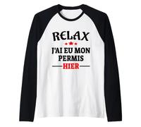 Regalo Licencia de Conducir Código de Carretera Humor Camiseta Manga Raglan