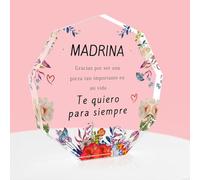 Regalo Madrina Navidad, Regalo para Madrina, Placa AcríLica, Regalo para Mi Madrina, Regalo Padrinos Bautizo, Quieres Ser Mi Madrina, Regalos Bautizo para Madrina Regalo Cumpleaños Regalo Aniversario