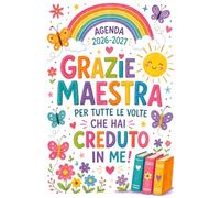 Regalo Maestra Fine Anno: Agenda della maestra 2026-2027 - Diario settimanale per insegnanti, una Settimana su 2 Pagine.