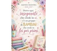Regalo Maestre Fine Anno: Agenda della Maestra 2026 2027 settimanale, una settimana su 2 pagine.