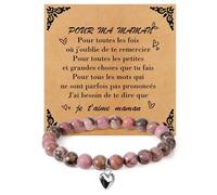 Regalo Maman Fete des Meres Noel - Idea de regalo para el día de la madre personalizada cumpleaños para su madre joven mamá regalos Mere Noel Navidad San Valentín Belle-Mere Original Bijoux Bracelet