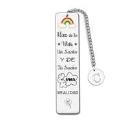 Regalo Marcadores de Libros con Inicial del Nombre 26 letras Marcadores De Libros Sobrina Amigo Hijo Hija Regalos Mujeres Hombres Marcadores Regalo Marcadores Graduación Inspirador (C)