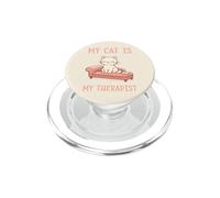 Regalo My Cat Is My Therapist para los Amantes de los Gatitos PopSockets PopGrip para MagSafe