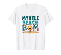 Regalo Myrtle Beach Bum Vacation Sun Fun para Amantes de la Playa Camiseta, Hombre, Blanco, 5XL