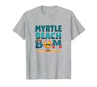 Regalo Myrtle Beach Bum Vacation Sun Fun para Amantes de la Playa Camiseta, Hombre, Gris Jaspeado, XXL