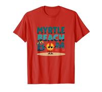 Regalo Myrtle Beach Bum Vacation Sun Fun para Amantes de la Playa Camiseta, Hombre, Rojo, M