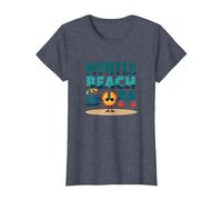 Regalo Myrtle Beach Bum Vacation Sun Fun para Amantes de la Playa Camiseta, Mujer, Azul Jaspeado, 3XL