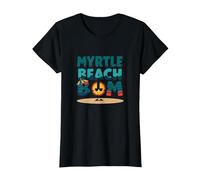 Regalo Myrtle Beach Bum Vacation Sun Fun para Amantes de la Playa Camiseta, Mujer, Negro, XXL