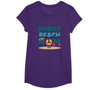 Regalo Myrtle Beach Bum Vacation Sun Fun para Amantes de la Playa Camiseta, Niñas, Morado, L