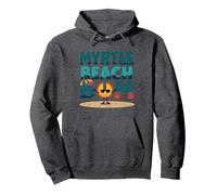 Regalo Myrtle Beach Bum Vacation Sun Fun para Amantes de la Playa Sudadera con Capucha, Unisex para Adultos, Jaspeado Oscuro, XL