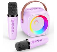 Regalo Niña 3-10 Años, Karaoke 2 Microfonos Inalambricos con Luces LED, Microfono Karaoke Infantil Juguetes Niña para Cantar - Regalo Navidad Niñas