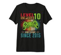 Regalo Nino 10 Anos Level 10 Unlocked 2015 10 Year Old Gift Camiseta Premium