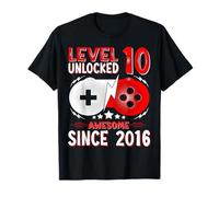 Regalo Nino 10 Anos Level 10 Unlocked 2016 10 Year Old Gift Camiseta