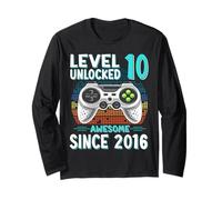 Regalo Nino 10 Anos Level 10 Unlocked 2016 10 Year Old Gift Manga Larga