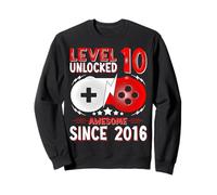Regalo Nino 10 Anos Level 10 Unlocked 2016 10 Year Old Gift Sudadera