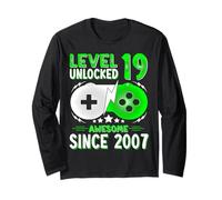 Regalo Nino 19 Anos Level 19 Unlocked 2007 19 Year Old Gift Manga Larga