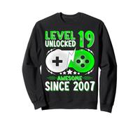 Regalo Nino 19 Anos Level 19 Unlocked 2007 19 Year Old Gift Sudadera