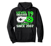 Regalo Nino 19 Anos Level 19 Unlocked 2007 19 Year Old Gift Sudadera con Capucha