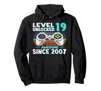 Regalo Nino 19 Anos Level 19 Unlocked 2007 19 Year Old Gift Sudadera con Capucha