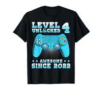 Regalo Nino 4 Anos Level 4 Unlocked 2022 4 Year Old Gift Camiseta