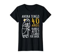 Regalo Original 40 Años Cumpleaños para Hombres Vd Fruit of Loom Original T 40 Cumpleaños Mujer Divertido | Ahora Tengo 40 Años Camiseta gráfica económica, Mujer, Negro, XS Mujer (Pack de 1)