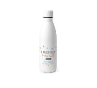 Regalo Original - Botella Personalizada Reutilizable para Profesores - Acero Inoxidable Doble Pared 500 ml - Regalo Original para Fin de Curso - Color Blanco