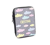 Regalo Original Estuche Escolar Infantil rígido para Noche Mágica Personalizado con Nombre para la Vuelta al Cole 21 cm x 15 cm