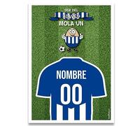 Regalo original tarjeta lamina de felicitacion personalizada con tu texto. Ser del Alaves mola un huevo. Personaliza con el nombre y el numero que tu quieras. Tamaño A-4