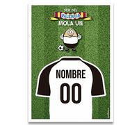 Regalo original tarjeta lamina de felicitacion personalizada con tu texto. Ser del Valencia mola un huevo. Personaliza con el nombre y el numero que tu quieras. Tamaño A-4