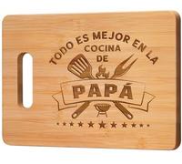 Regalo Padre, Originales Regalos Cumpleaños Papa Padre, Tabla Cortar Bambú Tallado Regalo Dia del Padre