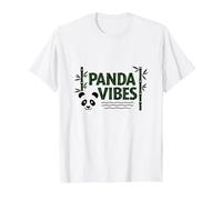 Regalo Panda Vibes Bamboo Forest Zen para Amantes de los Animales Camiseta, Hombre, Blanco, S