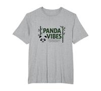 Regalo Panda Vibes Bamboo Forest Zen para Amantes de los Animales Camiseta, Hombre Tallas Grandes, Gris Jaspeado, 3X Alto