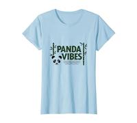 Regalo Panda Vibes Bamboo Forest Zen para Amantes de los Animales Camiseta, Mujer, Azul Bebé, L