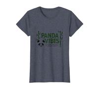 Regalo Panda Vibes Bamboo Forest Zen para Amantes de los Animales Camiseta, Mujer, Azul Jaspeado, 3XL