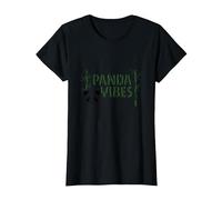 Regalo Panda Vibes Bamboo Forest Zen para Amantes de los Animales Camiseta, Mujer, Negro, M